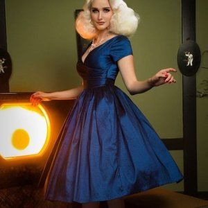 Pinup Couture Teal Ava Vintage Retro Swing Dress